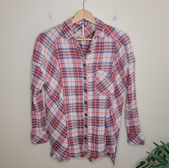 Free People | Juniper Ridge Textured Plaid Button Down Shirt - Picture 1 of 10